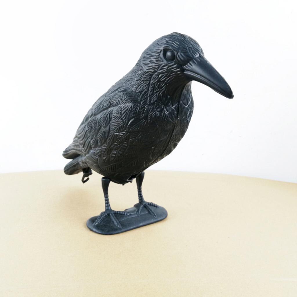 Garden Decors Lifelike Crow Decoys Raven Decoying Yard Scarer Shooting