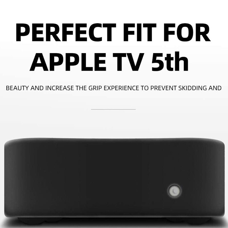 Praktische Afstandsbediening Geval En Tv Box Beschermhoes Voor Apple Tv 4K 5Th / 4Th - [Anti Slip] Shock Proof Silicone Cover Voor Apple Tv