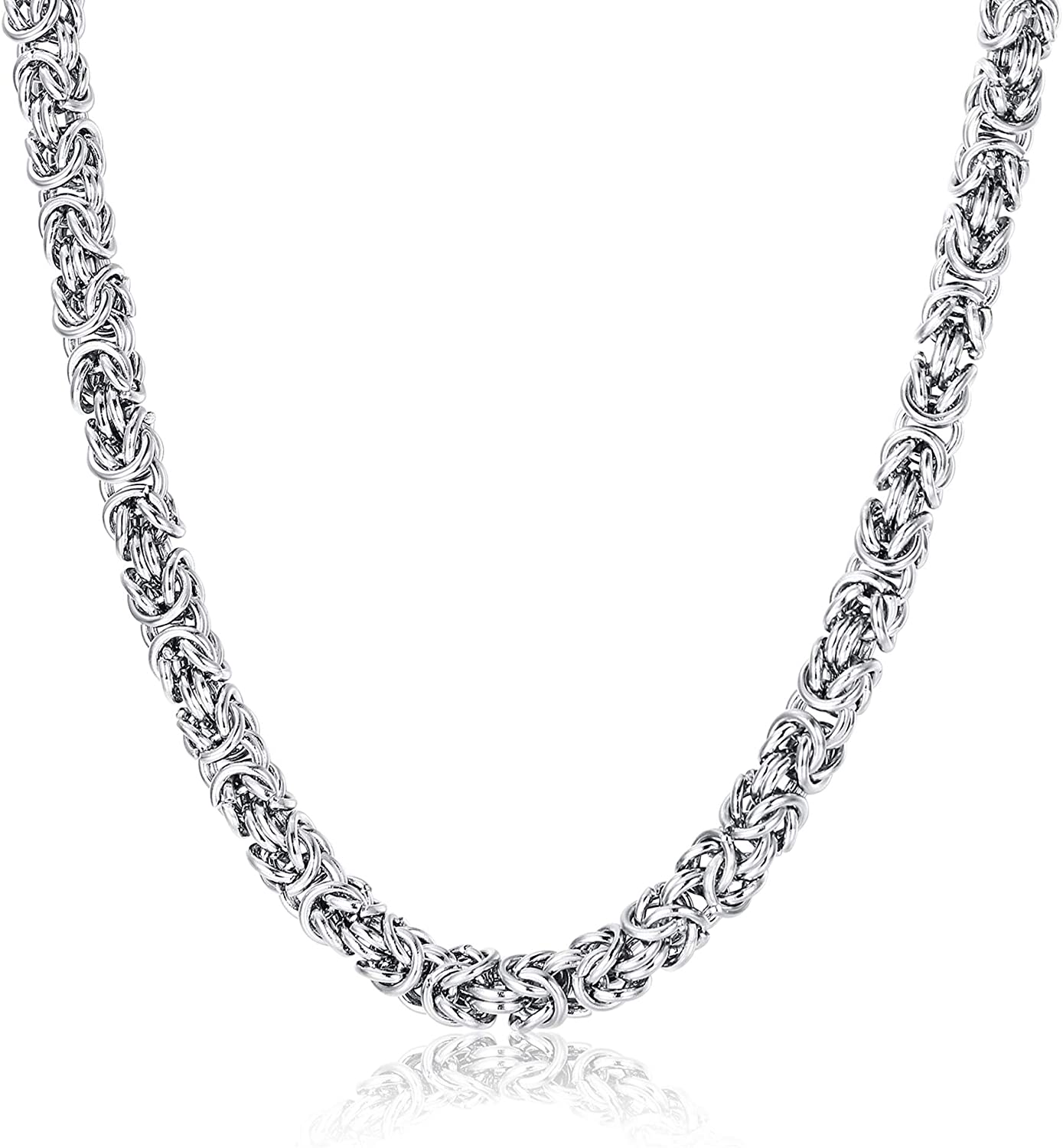 6Mm 7Mm 8Mm Byzantijnse Ketting Rvs Ketting Voor Mannen Vrouwen Hip Hop Sieraden