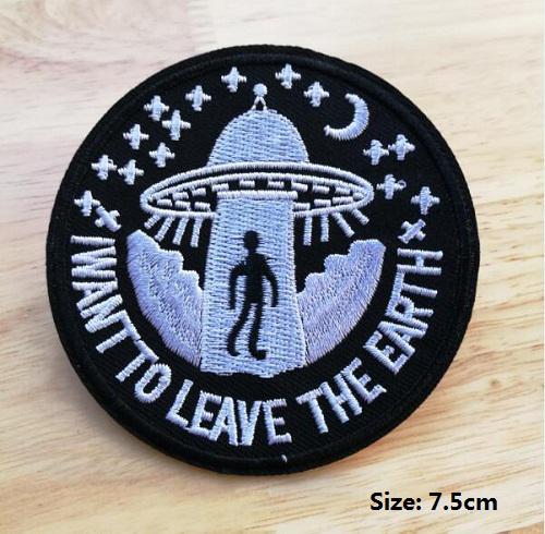 X-bestanden X File Borduurwerk ijzer op Patches Herdenkingsmunt Badge Jurk Diy IK Wil Geloven: Dull