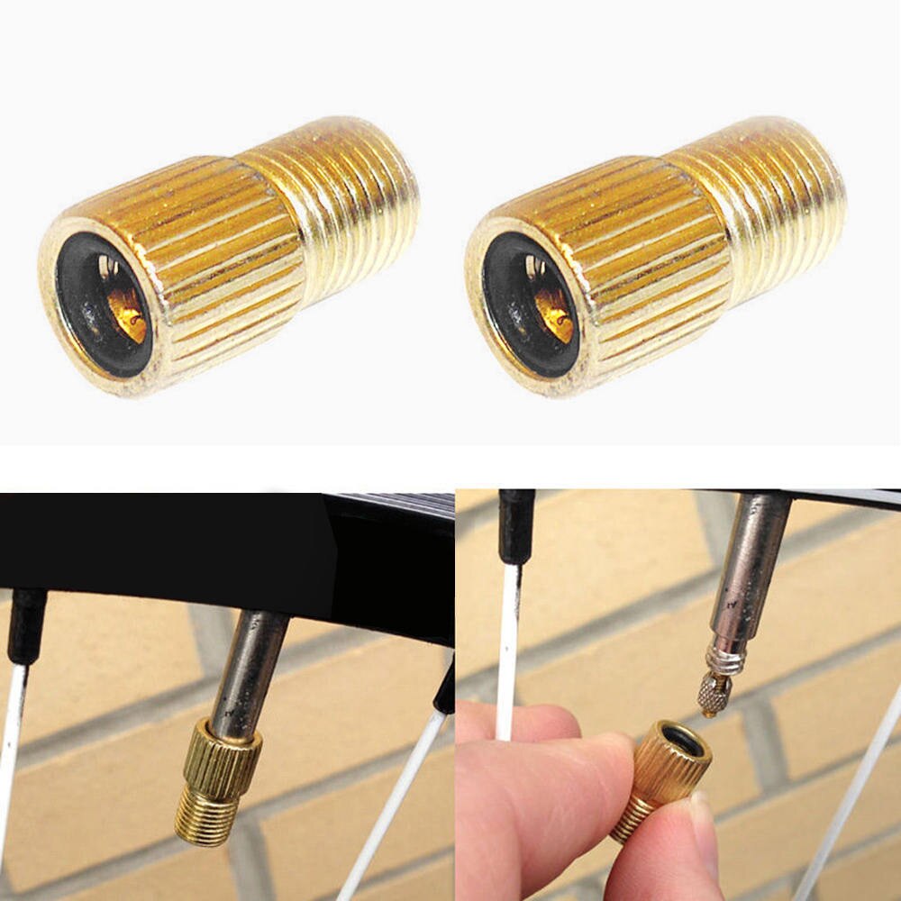 5 st ventil adapter pump cykel konvertera koppar cykel luftventil adapter adaptrar hjul gas munstycke rör verktyg