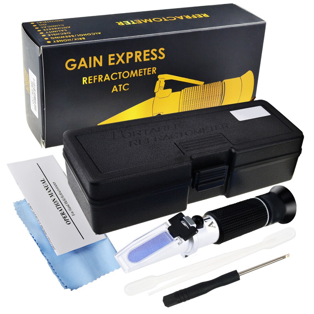 0-32% Brix Refraktometer ATC High-Konzentriert Zucker Lösung Inhalt Test Werkzeug 0.2% Division, brandy Bier Obst Gemüse
