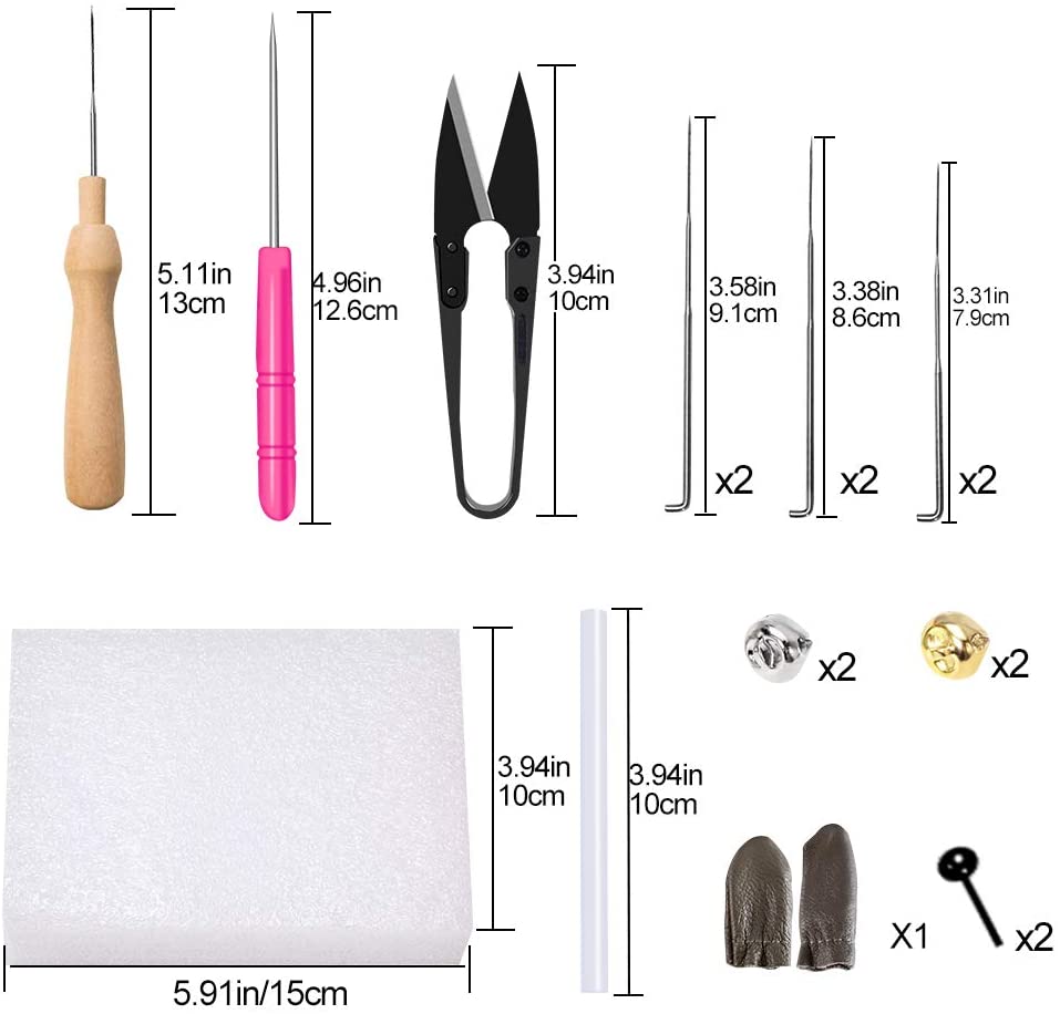 LMDZ Christmas Wool Felt Needle Starter Kit Felting Supplies Fabric Craft Yarn Roving DIY Spinning Sewing Needlework Accessories