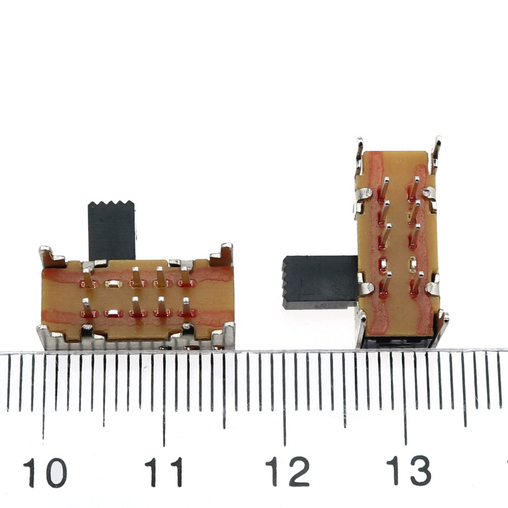 100pcs Micro Switch Interruptor On-Off Mini Slide Switch 8pin 3 Position Toggle Switch Handle Power Switch