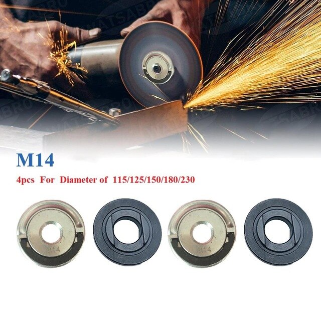 2pcs/4pcs Quick Change Flange Locking Nut M14 Thread Flange Nut Replacement For Angle Grinder 115-150mm For Metabo Makita: 4PCS