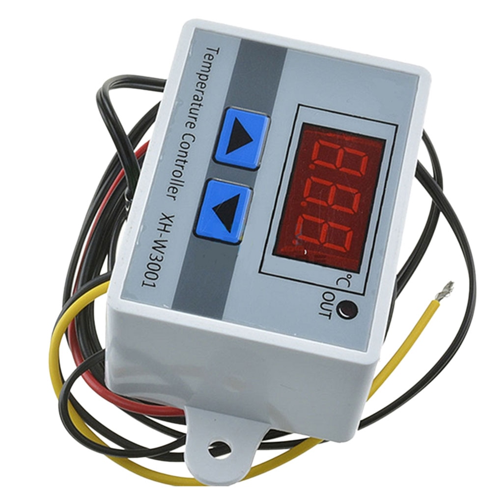 Dc12v/24 v digital termostato controlador de temperatura medidor regulador w3001
