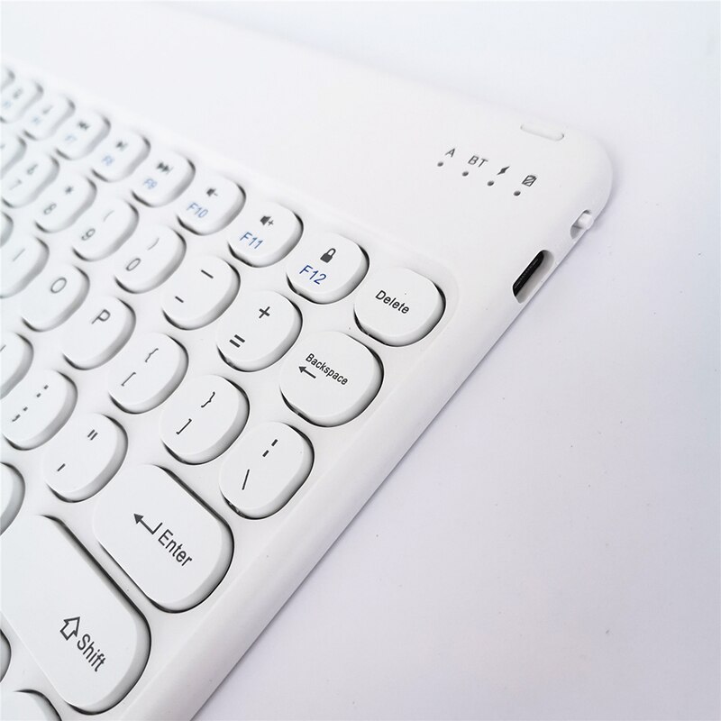 Für Samsung Galaxy Tab A7 10,4 S6 Lite Tastatur Runde Kappe Vintage 10 inch Tastatur für Huawei/Xiaomi/iPad Magnetische Tastaturen