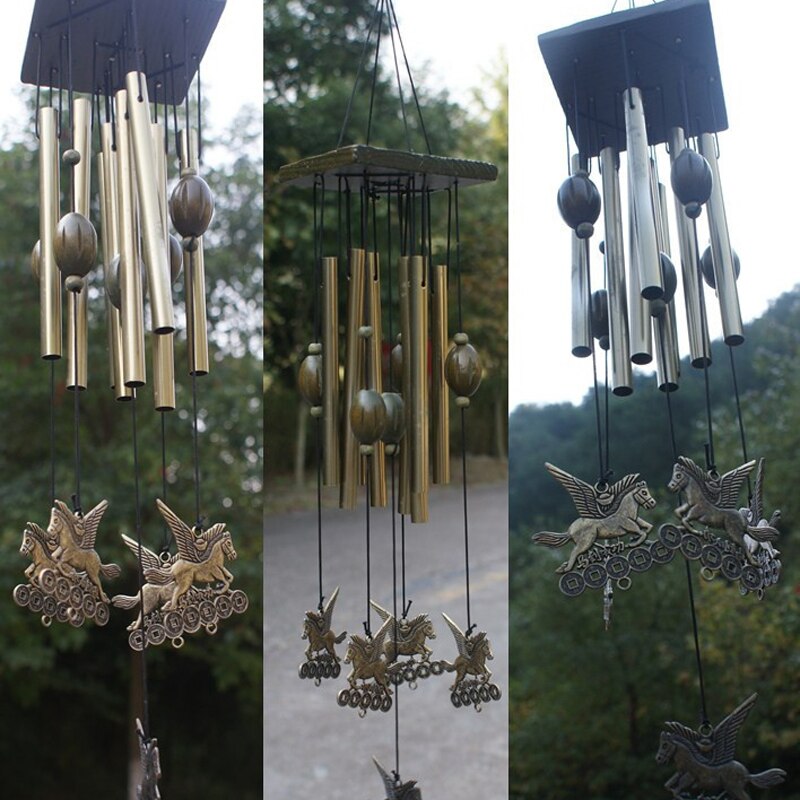 Campanas de viento para Salón al aire libre, jardín antiguo increíble, campanillas de 8/12 tubos de cobre, campanas de la capilla, decoración de hogar para colgar en la pared