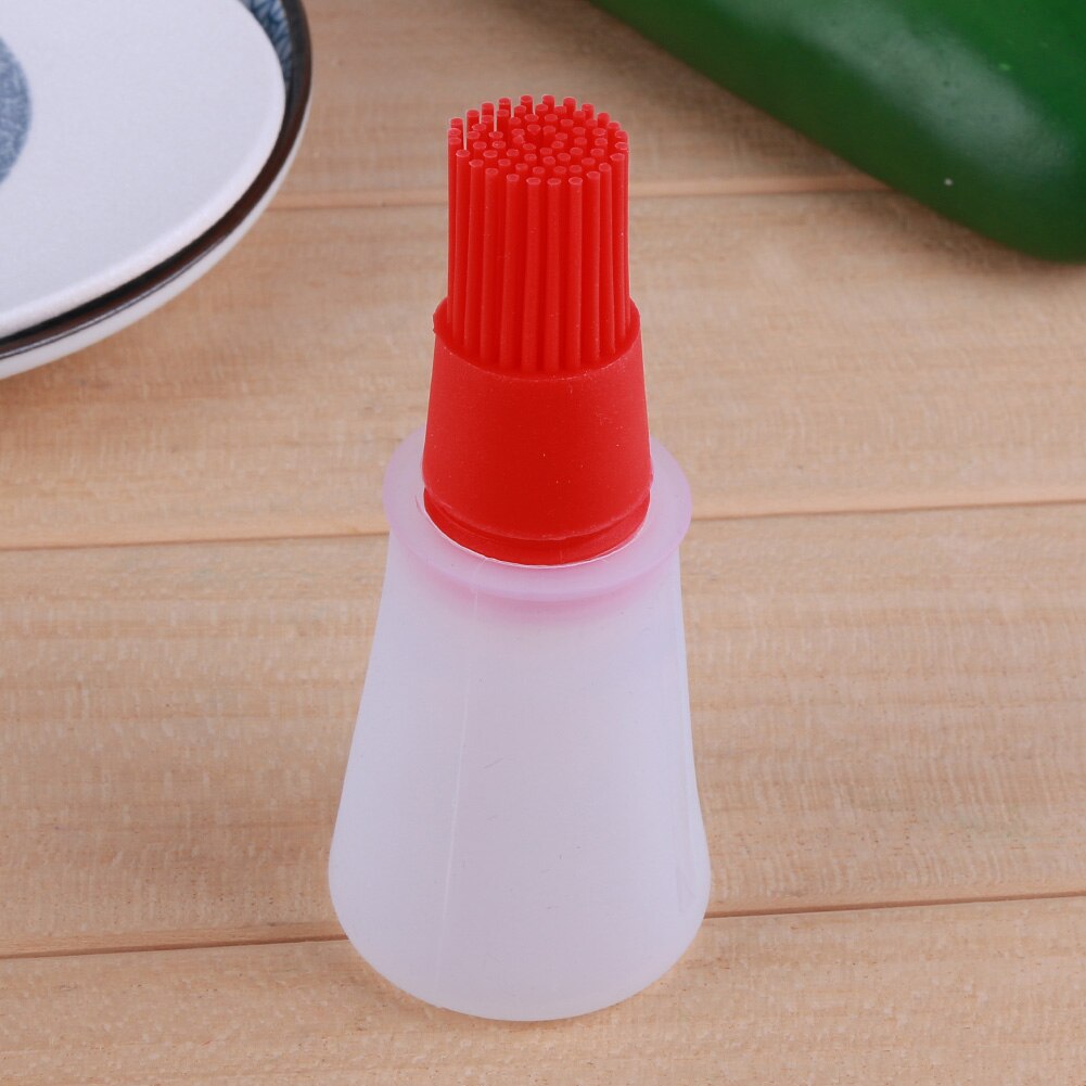 1 Pcs Portable Silicone Oil Bottle With Brush Grill Oil Brushes Liquid Oil Pastry Kitchen Baking BBQ Tool Kitchen Tools For BBQ