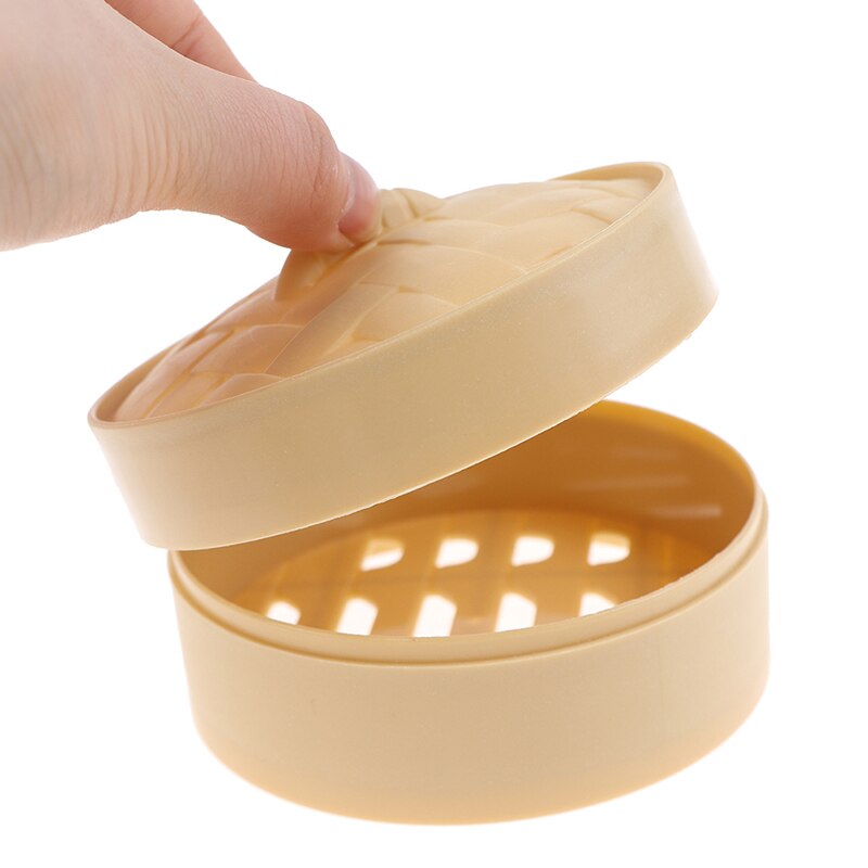 1Pc Simulatie Keuken Tool Plastic Ronde Bun Stoomboot Kinderen Speelgoed Poppenhuis Keuken Accessoires (Niet Inbegrepen Broodje)