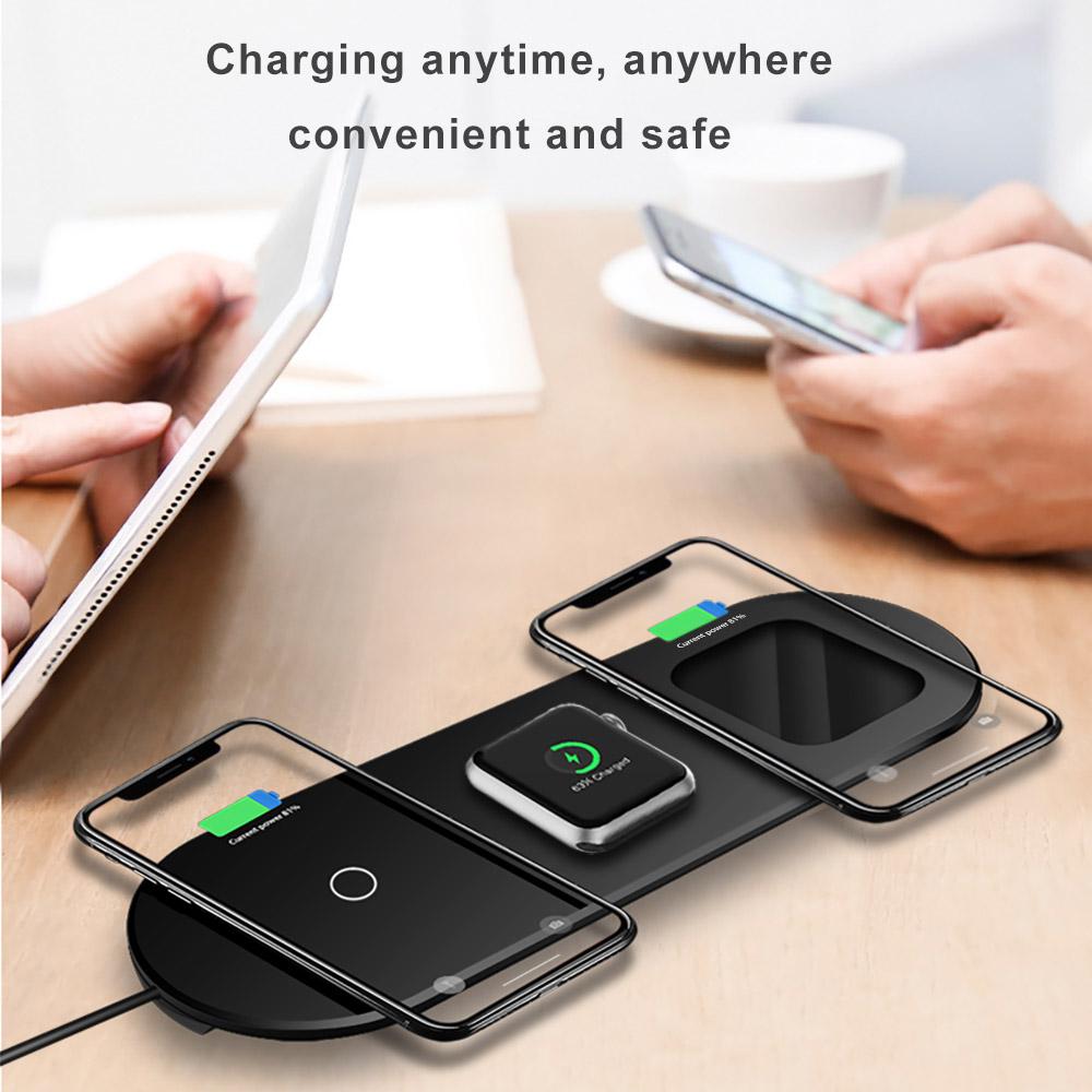 20W 3 in 1 Wireless Charger Induction Charging Pad for iPhone 11 X XS Max XR Airpods Pro Apple Watch 5 4 Charge Docking Station
