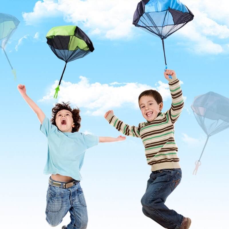 6 Stks/set Multi-color Vierkante Strand Hand Gooide Speelgoed Vliegende Parachute Pop G2AE