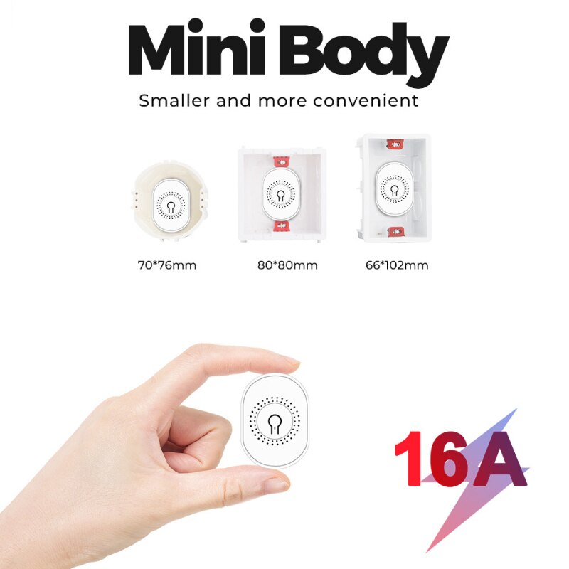 16A mini 433MHZ two-way switch wireless switch timing function switch requires WIFI or APP, two-way switch connection for home