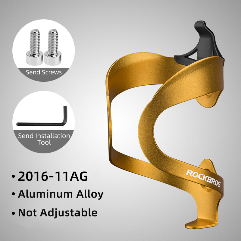 ROCKBROS Bicycle Water Bottle Holder Ultralight Aluminium Alloy Adjustable Bicycle Bottle Cage Cup Holder Bicycle Accessories: 2016-11AG