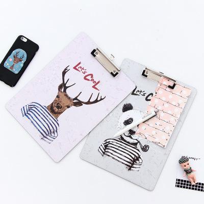 Kantoor w dier recht board clip spalk Kawaii klembord contract clip boek A4 Plastic Map