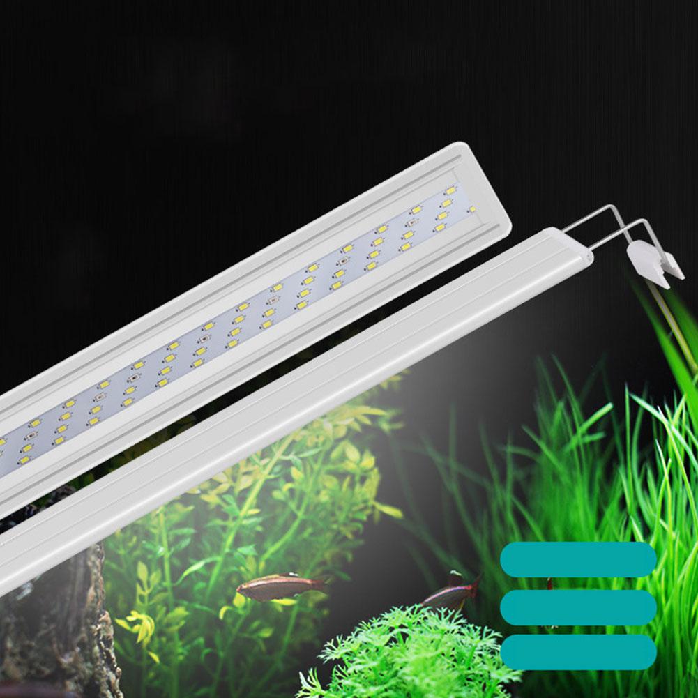 Slim LEDs Aquarium Lighting Aquatic Plant Light Extensible Waterproof Clip on Lamp For Fish Tank White Blue Light