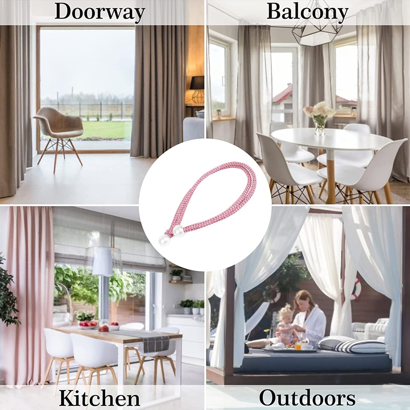 2/1PCS Kleine Parel Gordijn Clip Gordijn Houders Tie Terug Gesp Clips Opknoping Bal Gesp Tie Terug gordijn Decor Accessoires