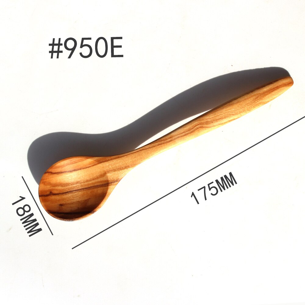 Olijf Houten Gebruiksvoorwerp kleine kitchenwares houten hand gemaakt Spatel en Lepel vork mes 8 set leuk voor kinderen #950: 950E