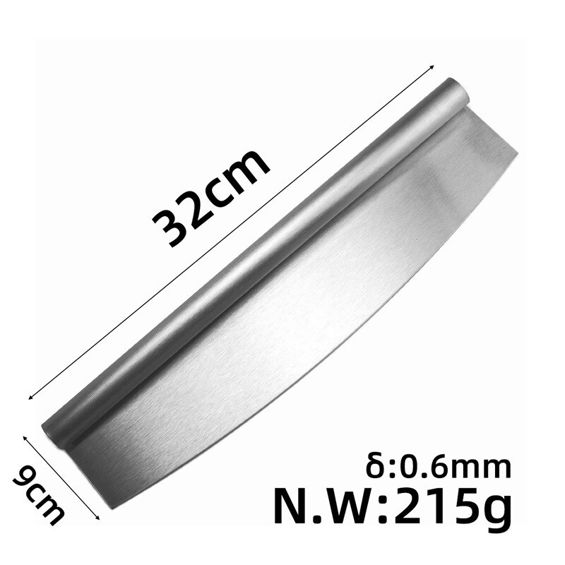 32cm Pizza Cutter Wheel Knife Sharp Rocker Blade Bake Pastry Spatula Dough Cutter Half Moon Scraper Baking kitchen Cookie Tool