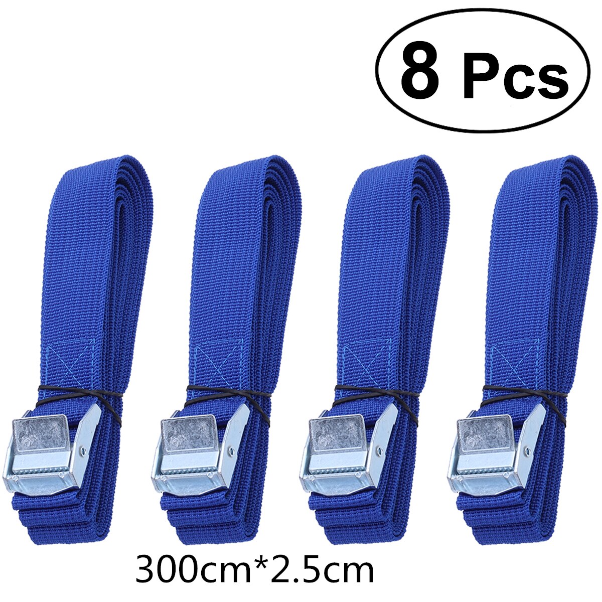 8Pcs Car Roof Rack 300cm Nylon Tension Rope Lashing Strap With Buckle Belt For Boat Cargo Kayak Car Roof Rack Luggage Carrier