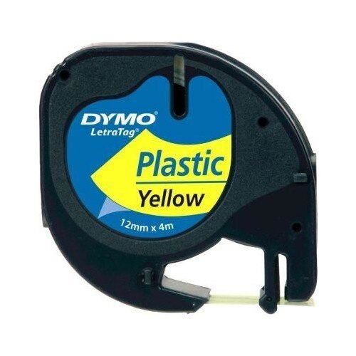 Dymo 91202 Letratag Plastic Sticker Geel