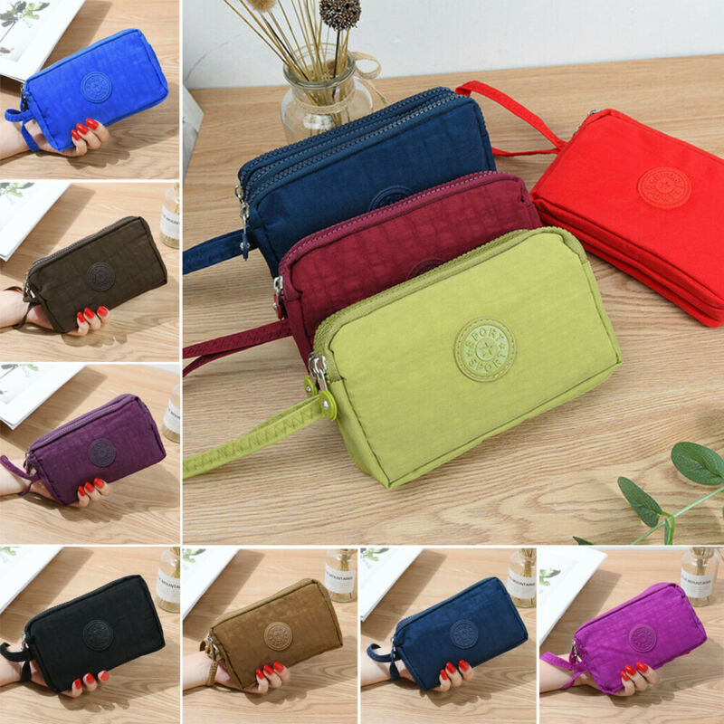 Women Canvas Small Coin Purse Card Zipper Wallet Holder Phone Bag Clutch HandbagCash Card Phone Holder Case Clutch Handbag