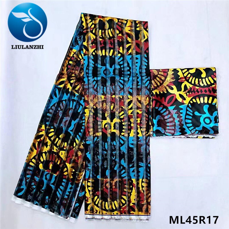 LIULANZHI-ruban africain pour couture de robe, à cire anakra, organza, 4 mètres 2 mètres, ruban africain pour couture de robe, ML45R01-21: ML45R17