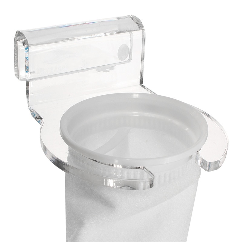 Soporte para calcetines y filtro de Acuario, Burbuja Magus, rejilla para filtro de pecera, bolsas de calcetines, cesta de plástico transparente de 4 pulgadas y 7 pulgadas
