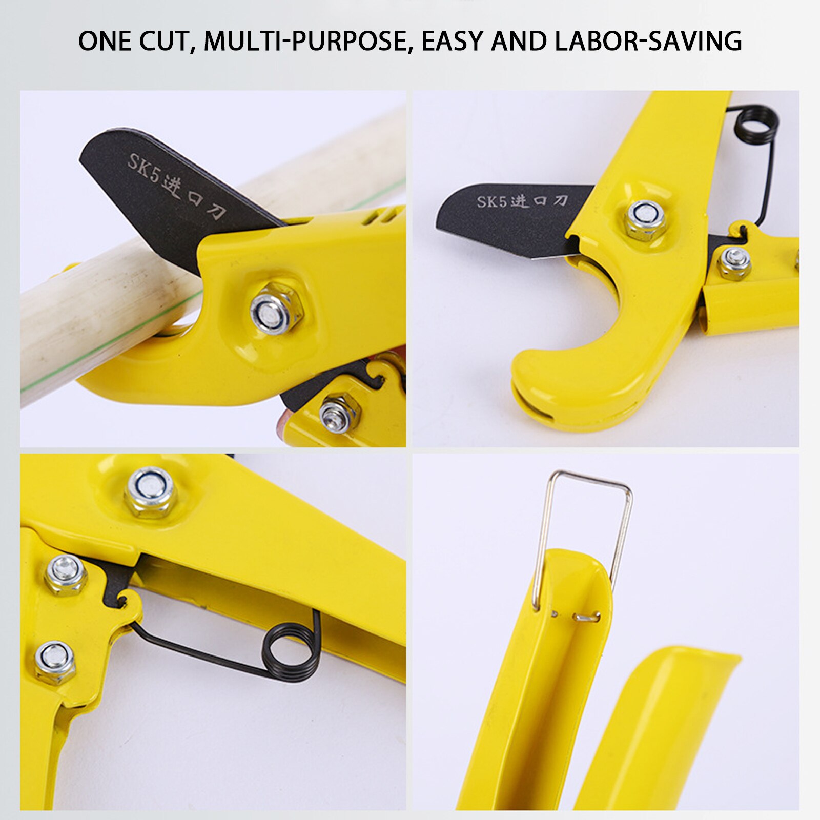 PVC Pipe Cutter 32mm 1-1/4" Scissors Pipe Shear PVC Cutter PPR Water Pipe Scissors Pipe Cutter-All Steel Quick Cut Hand Tool