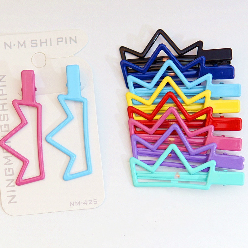 1 paar paarse haarspeldjes schattige prinsessenstijl kinderen glanzende textuur haarspeldjes baby zijclip meisjes accessoire