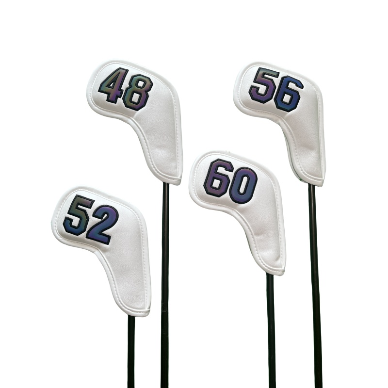 Golf Wedge Head Covers Magneet Close Cover Wiggen Headcovers Nummers 48 50 52 54 56 58 60 Graden Wit/zwart Golf Iron Cover