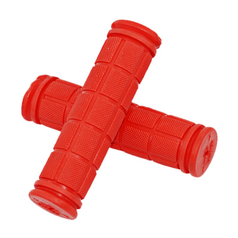 Rubber Bike Handlebar Grips Cover BMX MTB Mountain Bicycle Handles Anti-skid Bicycles Bar Grips Fixed Gear Bicycle Parts: red