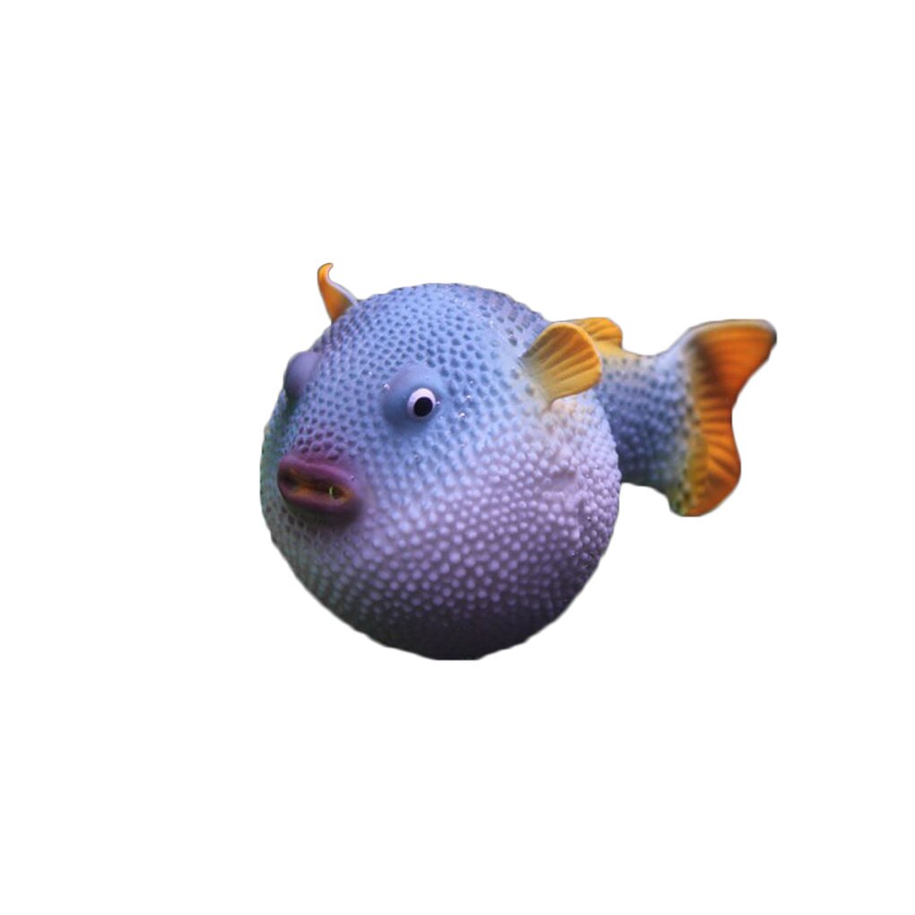 Landscaping Small Aquarium Puffer Fluorescent Simulation Puffer Fish Tank Decoration: 2