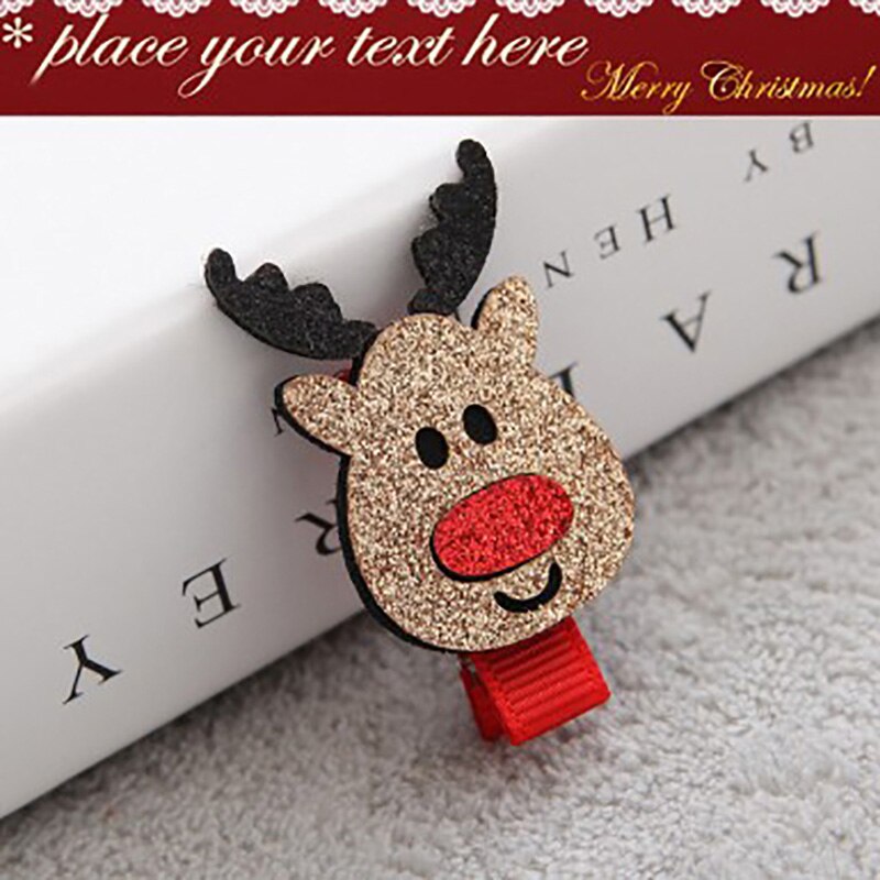 Baby Meisje Haar Clips Elanden Tree Star Kids Haarspelden Headwrap Baby Meisje Haar Accessoires Baby Haar Clips Kerstcadeaus: deer
