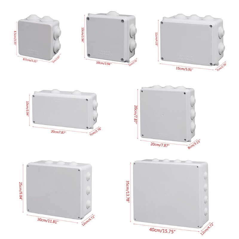 Outdoor Waterproof Dust-proof Cable Junction Box Outdoors Weatherproof Junctionbox for Communication Engineering Security Monito
