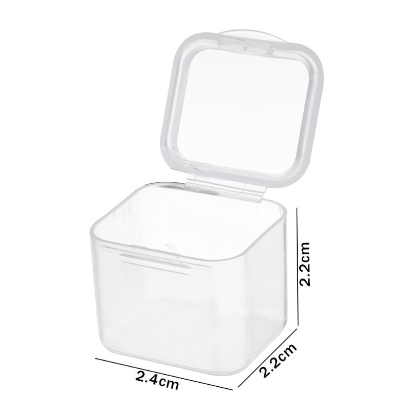 5/20 stk. mini opbevaringsboks gennemsigtig firkantet plastikemballagebeholder etui bærbar øreringe armbånd smykker opbevaringsorganisator