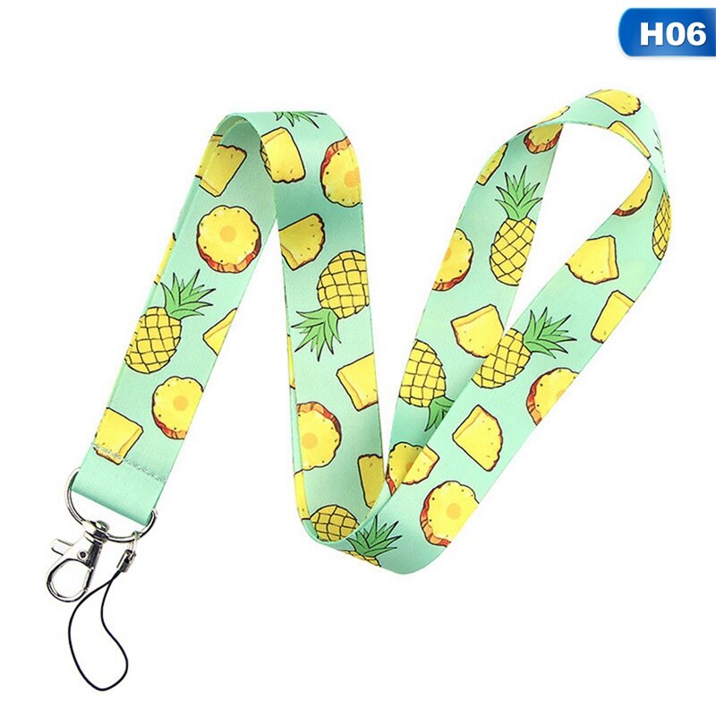 Cordón de correa de cuello de fruta sandía para llaves Tarjeta de Identificación gimnasio correas de teléfono móvil sujección de insignia y USB cuerda de colgar DIY: H06