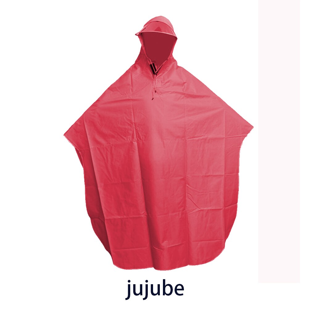 Men Women Cycling Bicycle Bike Raincoat Rain Cape Poncho Hooded Windproof Rain Coat Mobility Scooter Cover Rain Coat: jujube