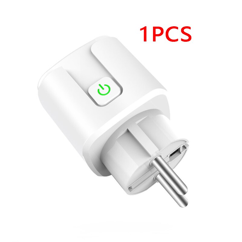 Smart Plug Socket With Power Energy Monitor EU Standard Plug Works With Alexa Google Assistant Power Energy Monitor Outlet Timer: Default Title