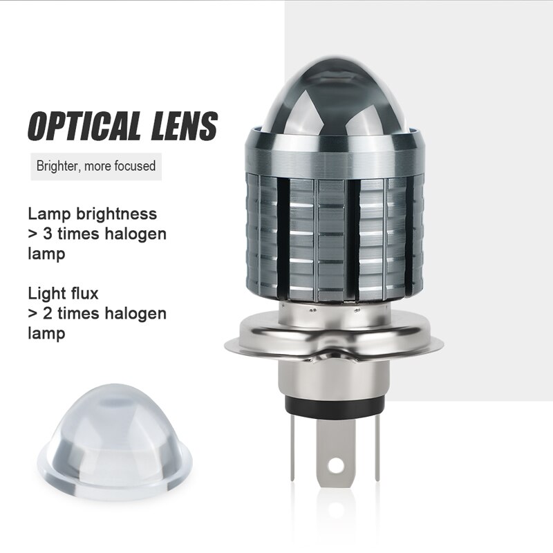 Faros LED H4 para motocicleta, faros LED H6 BA20D Hi Lo beam para Moto, lámparas LED para motocicleta 3000K 6000K, faro delantero para Moto