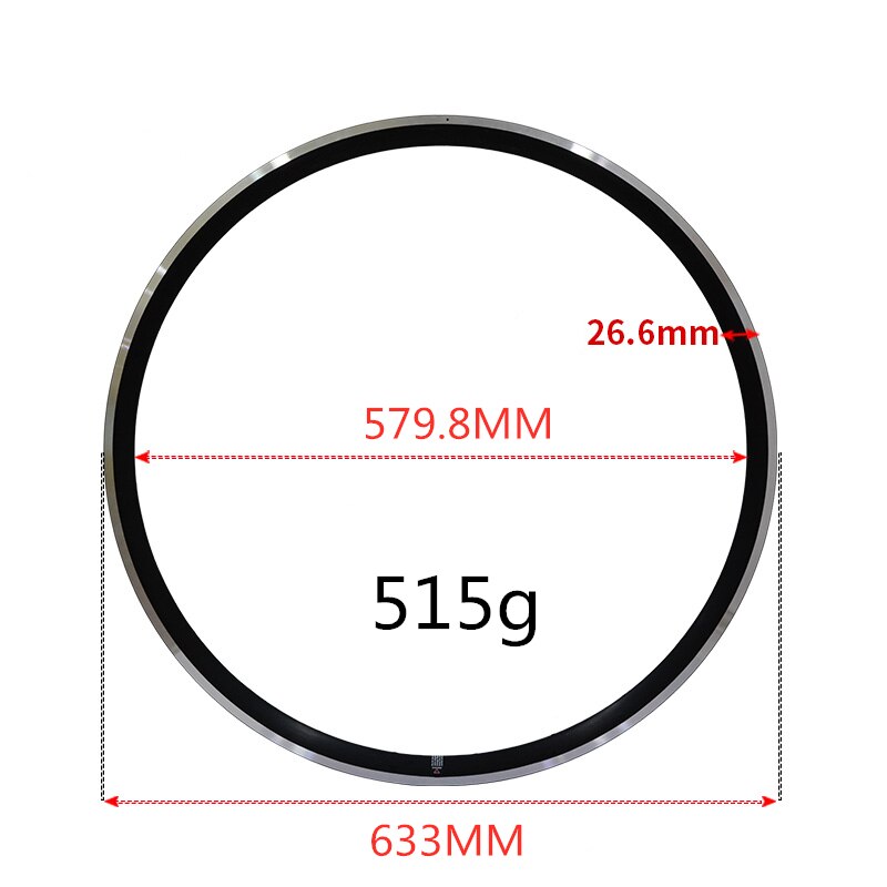 1PCS Road Bike rims V brake aluminum Bicycle rim 700C rim high: 26.6/30/42MM