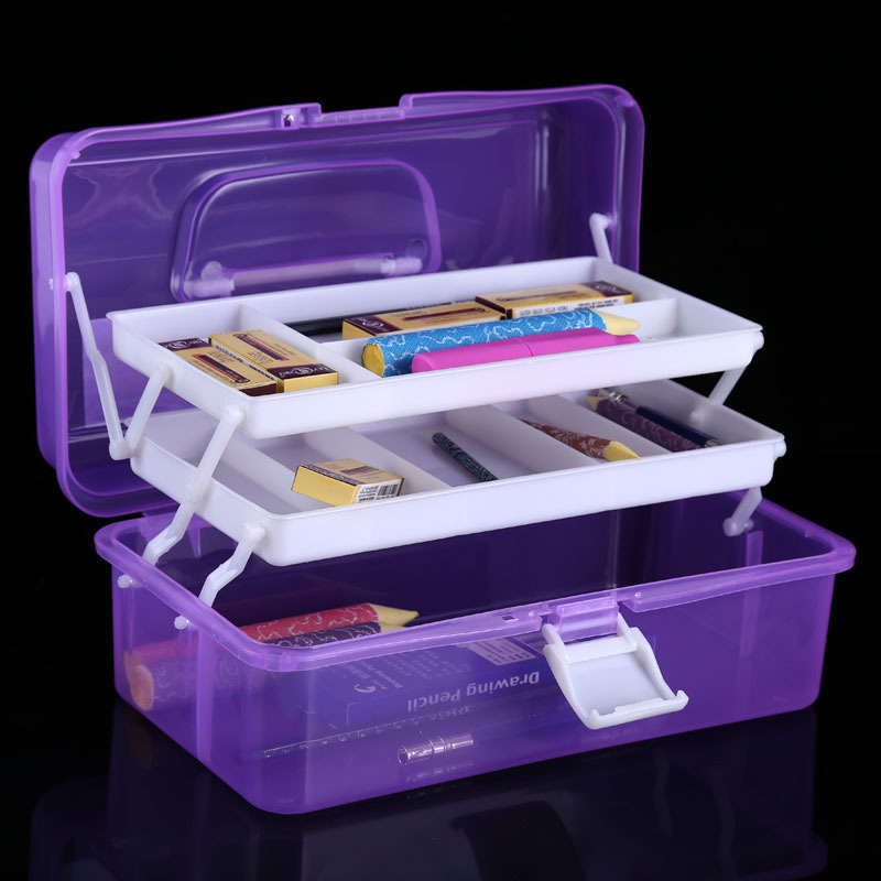 32x18x14cm Multi-grid Plastic Storage Boxes Household Portable Box Makeup Storage Box Small Grocery Box Jewelry Box Tool Box