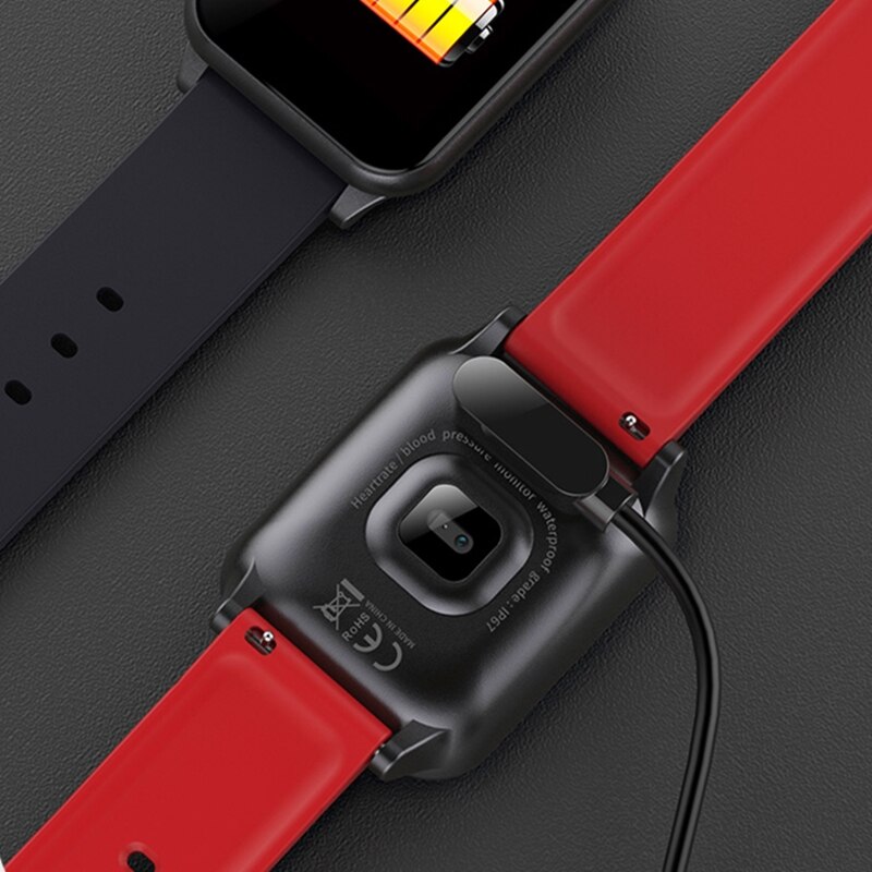 TEZER Z02 Sport Smart Watch Heart Rate Monitor Blood Pressure Tracker IP67 Waterproof For Android/IOS Smartwatch Wristband Red