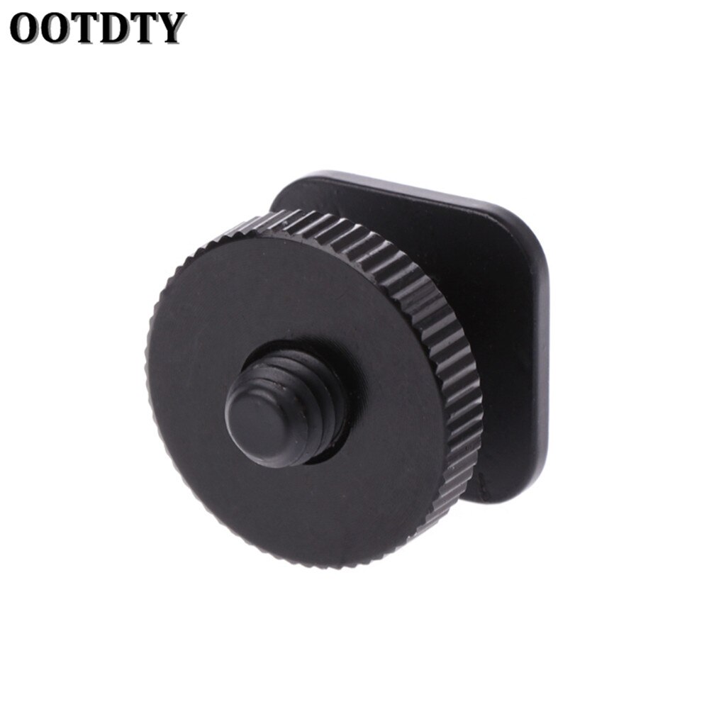 OOTDTY 1/4 inch Enkele Laag Statief Schroef naar Studio Flash Shoe Adapter Voor Nikon