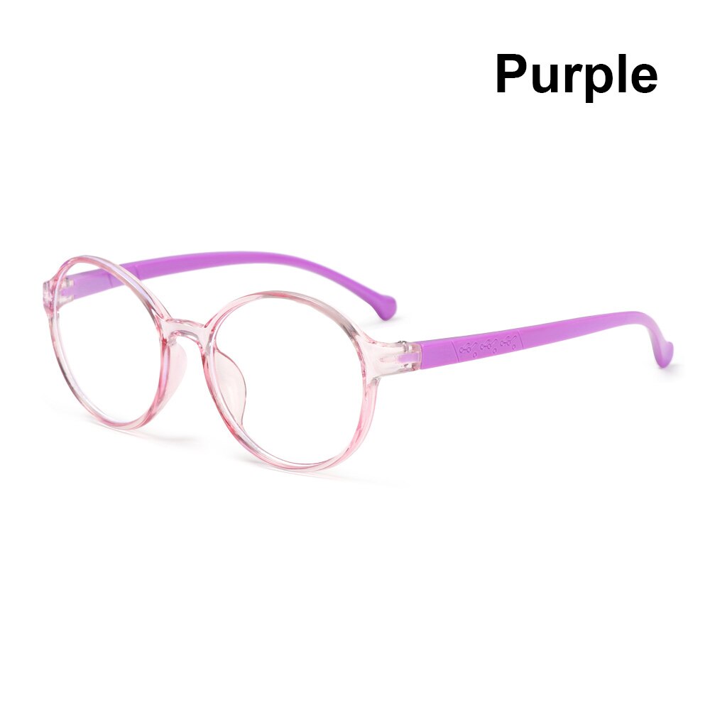 1Pc Anti-Blauw Kids Bril Jongens Meisjes Draagbare Ultra Licht Frame Computer Oogbescherming Brillen Vision Care Bril: Type1-purple