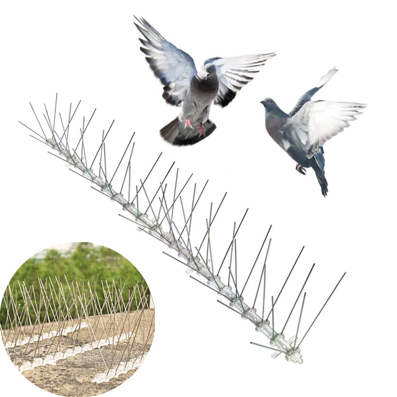 Pinchos de plástico para Control de plagas de aves, repelente antiaves, pinchos para quitar palomas y espantar aves,