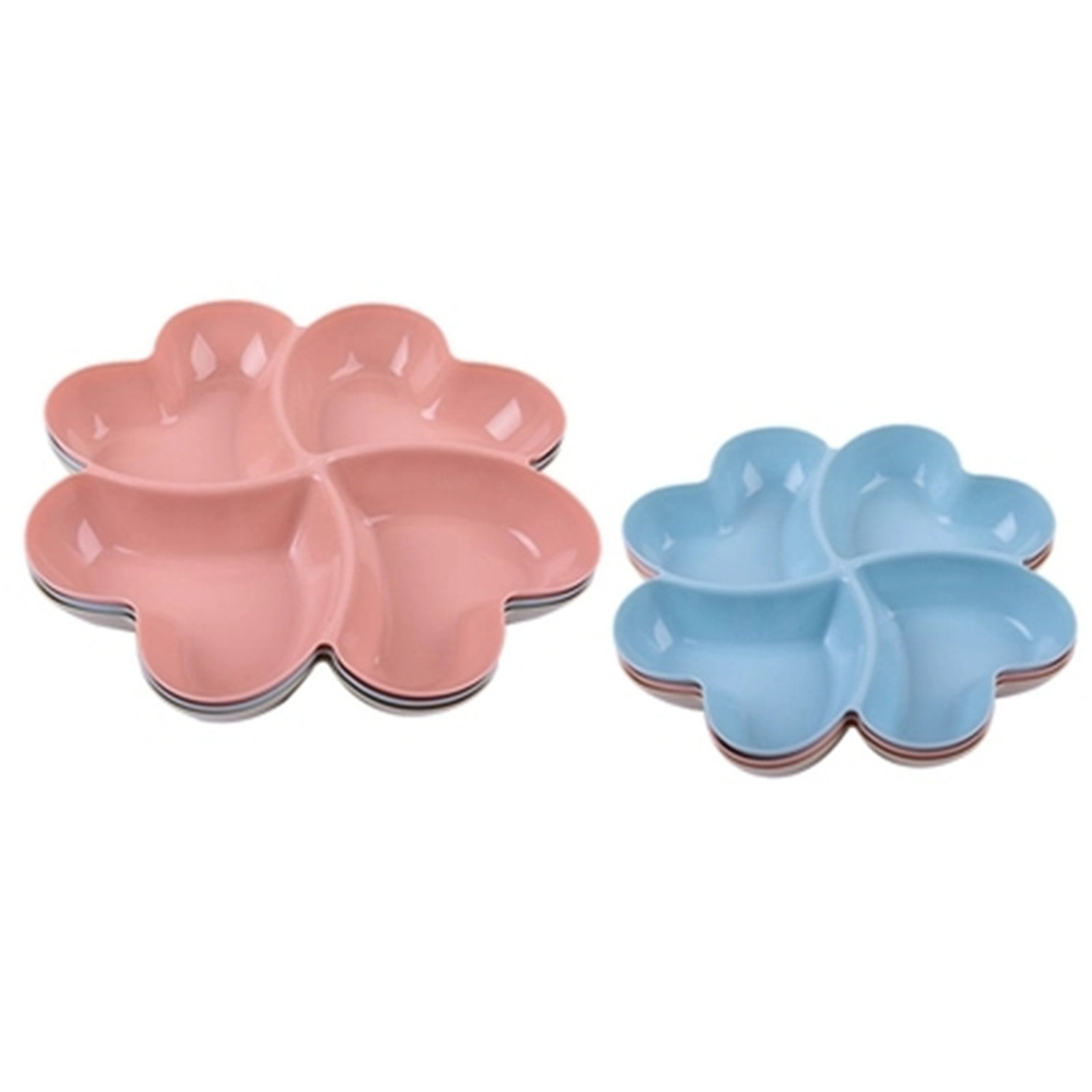 4-Compartment Heart-shaped Food Storage Tray Dried Fruit Snack Plate Appetizer Serving Platter for Party Candy Pastry Nuts Dish