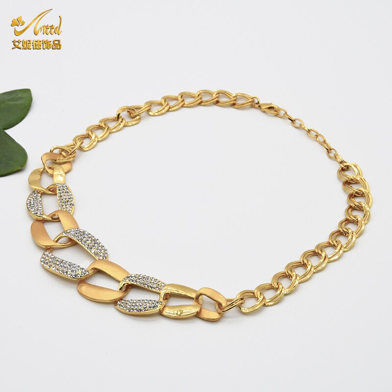 ANIID Jewelery Set Dubai 24K Bracelets For Women Bridal Jewelry Necklace Wedding Rings Earrings Torus Gold Plated Nigerian