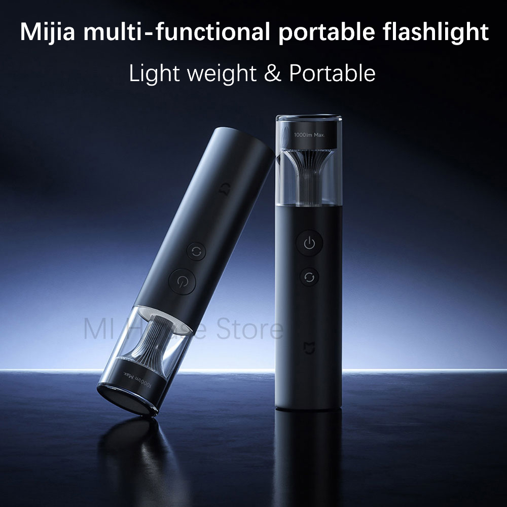 Xiaomi Mijia lampe de poche multi fonctionnelle 4in1 Rechargeable 3100mAh 1000 lumen IP65 étanche lumière de secours extérieure