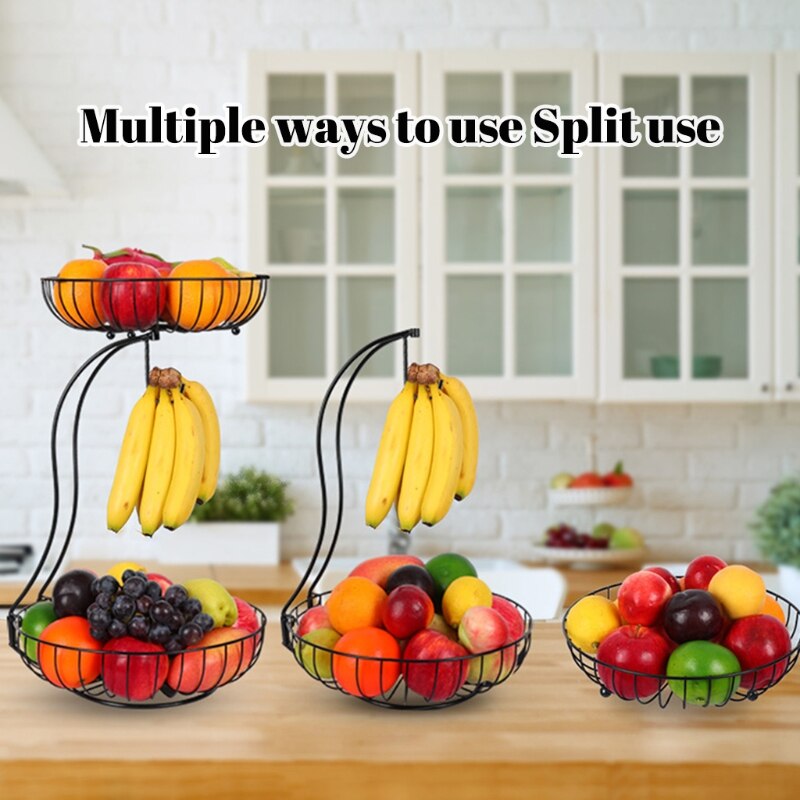 3 Tier Vrijstaande Bamboe Keuken Organizer Fruitmand Plantaardige Rack Holder Al
